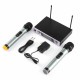 Dual Channel VHF Handheld Wireless Microphone ReceiverAdjustable Volume Control Two Cordless LCD Handheld Noise Reduction Mics Dual Channel VHF Handheld Wireless Microphone ReceiverAdjustable Volume Control Two Cordless LCD Handheld Noise Reduction Mics