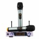 Dual Channel VHF Handheld Wireless Microphone ReceiverAdjustable Volume Control Two Cordless LCD Handheld Noise Reduction Mics