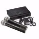 Dual Handheld VHF Wireless Radio Microphone With Receiver For KTV Music Dual Handheld VHF Wireless Radio Microphone With Receiver For KTV Music