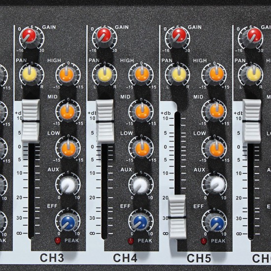 7 Channel Professional Live Studio Audio Mixer USB Mixing Console KTV DJ Karaoke