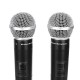 A-666 UHF Wireless 2Ch Handheld Mic Cardioid Microphone System for Kraoke Speech Party