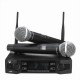 A-666 UHF Wireless 2Ch Handheld Mic Cardioid Microphone System for Kraoke Speech Party