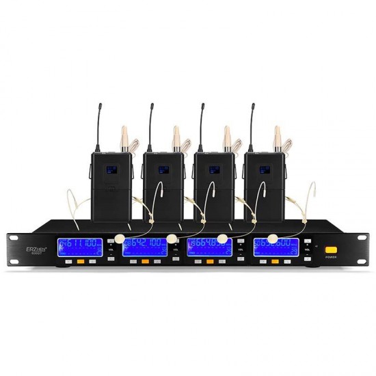 600GT UHF Wireless 4ch Handheld Microphone System for Speech Meeting