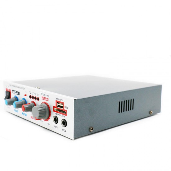 FS-S100 12W 220V USB TF Card bluetooth Speaker Audio Amplifier