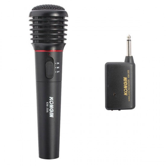 KM-306 Wireless Microphone With Receiver Range 15M Electronic