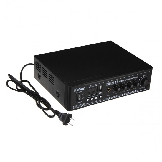 LS-50U 2x50W bluetooth 2CH Stereo Amplifier Support SD Card USB FM Microphone