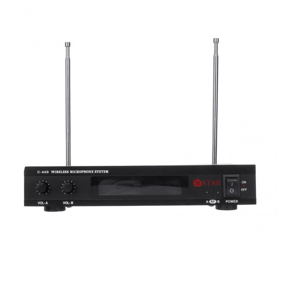 LED Display 2 Channel Karaoke Wireless Handheld Microphone Cordless Dual Mic System with Receiver LED Display 2 Channel Karaoke Wireless Handheld Microphone Cordless Dual Mic System with Receiver