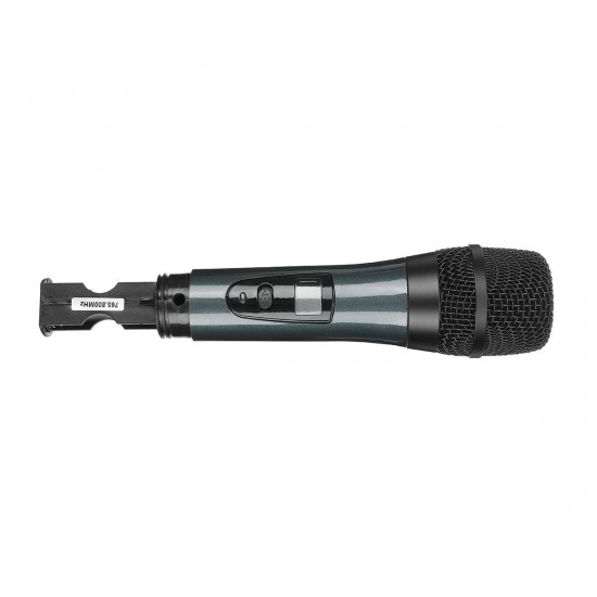 LED Display 2 Channel Karaoke Wireless Handheld Microphone Cordless Dual Mic System with Receiver