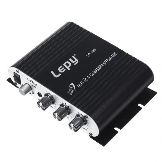LP-838 2.1CH 2x15W+20W HIFI Lossless Power Amplifier