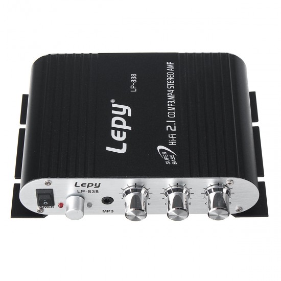 LP-838 2.1CH 2x15W+20W HIFI Lossless Power Amplifier LP-838 2.1CH 2x15W+20W HIFI Lossless Power Amplifier