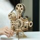 LK601 DIY Classic Wooden Vintage Movie Projector DIY 3D Vitascope Kit Wooden Puzzle Retro Projector