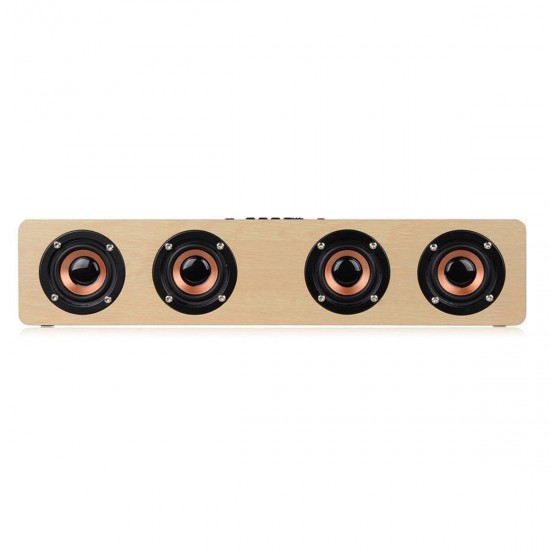 Multifunctional 14W Wood Sound Grain Speaker Wireless bluetooth TF Card AUX FM