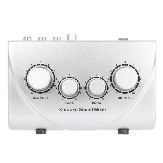 N-1 Karaoke Sound System Echo Mixer Dual Mic Inputs Amplifier