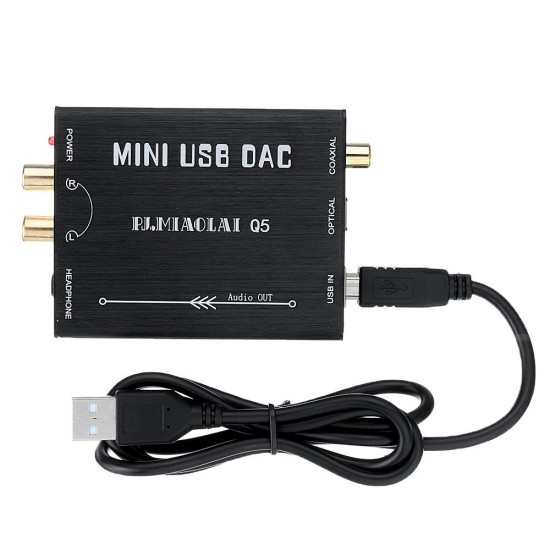Q5 PCM2704 Audio Decoder USB Converter Analog Audio R / L and Digital Fiber Coaxial Audio Signal DAC Q5 PCM2704 Audio Decoder USB Converter Analog Audio R / L and Digital Fiber Coaxial Audio Signal DAC
