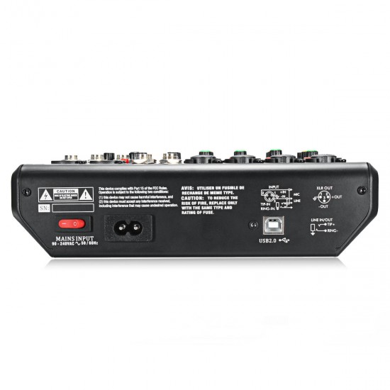 Portable 8 Channel Professional Live Studio Audio KTV Karaoke Mixer USB Mixing Console 48V Portable 8 Channel Professional Live Studio Audio KTV Karaoke Mixer USB Mixing Console 48V