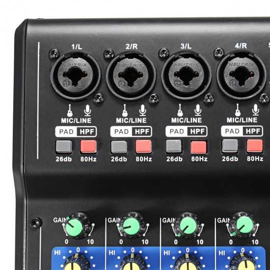 Portable 8 Channel Professional Live Studio Audio KTV Karaoke Mixer USB Mixing Console 48V Portable 8 Channel Professional Live Studio Audio KTV Karaoke Mixer USB Mixing Console 48V