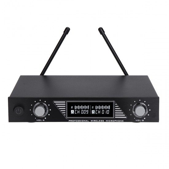 Portable UHF 2 Channel Wireless Microphone 500-599 Mhz Karaoke Wedding Evening Party DJ EU UK US Plug Home Theatre System Portable UHF 2 Channel Wireless Microphone 500-599 Mhz Karaoke Wedding Evening Party DJ EU UK US Plug Home Theatre System