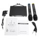 Portable UHF 2 Channel Wireless Microphone 500-599 Mhz Karaoke Wedding Evening Party DJ EU UK US Plug Home Theatre System Portable UHF 2 Channel Wireless Microphone 500-599 Mhz Karaoke Wedding Evening Party DJ EU UK US Plug Home Theatre System