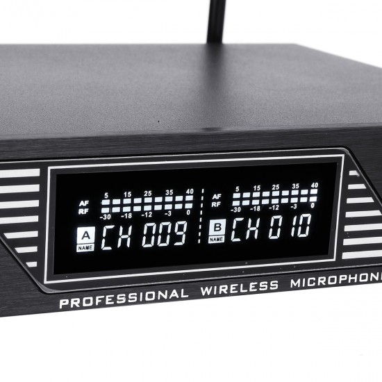 Portable UHF 2 Channel Wireless Microphone 500-599 Mhz Karaoke Wedding Evening Party DJ EU UK US Plug Home Theatre System Portable UHF 2 Channel Wireless Microphone 500-599 Mhz Karaoke Wedding Evening Party DJ EU UK US Plug Home Theatre System