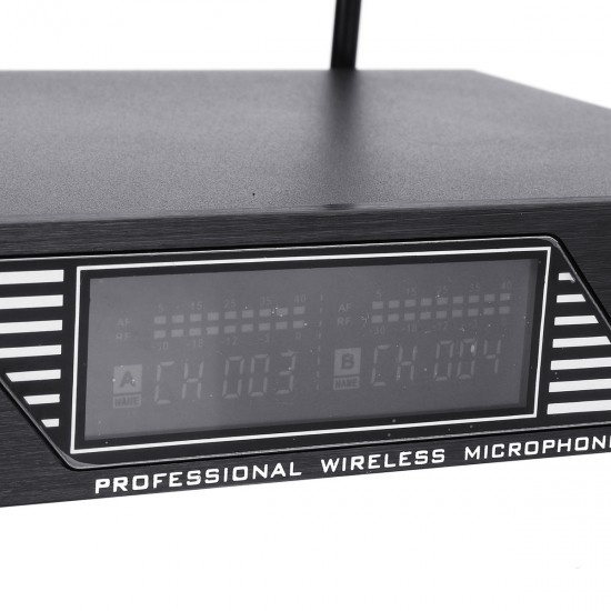 Portable UHF 2 Channel Wireless Microphone 500-599 Mhz Karaoke Wedding Evening Party DJ EU UK US Plug Home Theatre System Portable UHF 2 Channel Wireless Microphone 500-599 Mhz Karaoke Wedding Evening Party DJ EU UK US Plug Home Theatre System