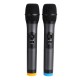 Portable UHF 2 Channel Wireless Microphone 500-599 Mhz Karaoke Wedding Evening Party DJ EU UK US Plug Home Theatre System