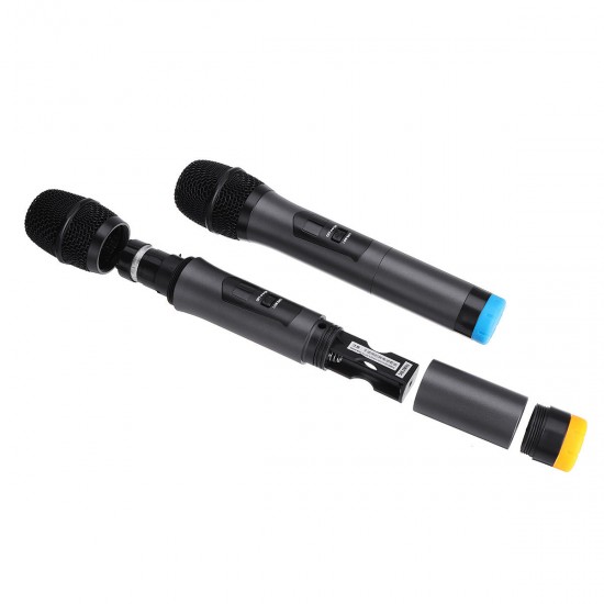 Portable UHF 2 Channel Wireless Microphone 500-599 Mhz Karaoke Wedding Evening Party DJ EU UK US Plug Home Theatre System Portable UHF 2 Channel Wireless Microphone 500-599 Mhz Karaoke Wedding Evening Party DJ EU UK US Plug Home Theatre System