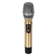 Portable UHF Wireless Microphone System 2 Handheld Mics Speaker Player with Digital Receiver for Stage Bar Show Perform