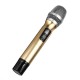 Portable UHF Wireless Microphone System 2 Handheld Mics Speaker Player with Digital Receiver for Stage Bar Show Perform