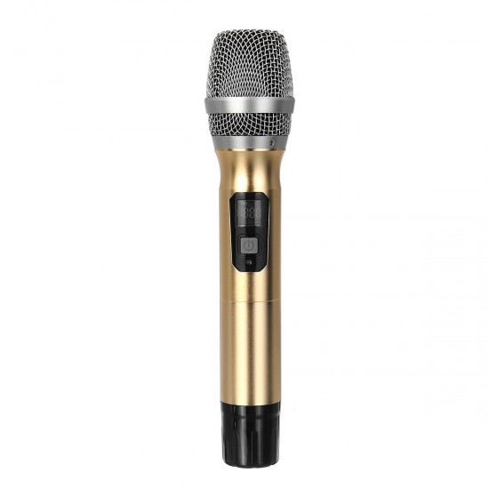 Portable UHF Wireless Microphone System 2 Handheld Mics Speaker Player with Digital Receiver for Stage Bar Show Perform Portable UHF Wireless Microphone System 2 Handheld Mics Speaker Player with Digital Receiver for Stage Bar Show Perform