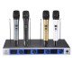Professional 4 Channel 4 Cordless Handheld Mic UHF Wireless Microphone System Karaoke AU Professional 4 Channel 4 Cordless Handheld Mic UHF Wireless Microphone System Karaoke AU