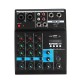 Professional 4 Channel Audio Mixer bluetooth 5.0 USB Computer Reverberation DJ Controller Stage Lifeshow Mixing Console Professional 4 Channel Audio Mixer bluetooth 5.0 USB Computer Reverberation DJ Controller Stage Lifeshow Mixing Console