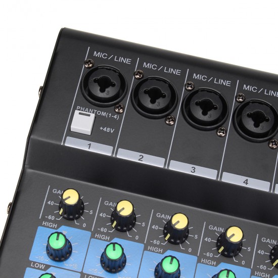 Professional 6 Channel Stereo USB Live Mixing Studio Audio Sound Mixer Console Professional 6 Channel Stereo USB Live Mixing Studio Audio Sound Mixer Console