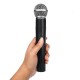 Professional Dual Handheld VHF Wireless Microphone System Cordless Karaoke Microphone Speaker with Battery for KTV Party