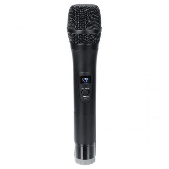 Professional UHF Double Wireless Handheld Karaoke Microphone with 3.5mm Receiver