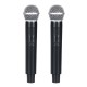 Professional UHF Wireless Microphone System 2 Channel 2 Cordless Handheld Mic Kraoke Speech Party supplies Cardioid Microphone