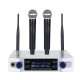 Professional UHF Wireless Microphone System 2 Channel 2 Cordless Handheld Mic Kraoke Speech Party supplies Cardioid Microphone
