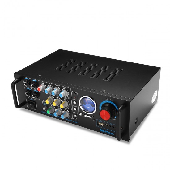 KA-638C 2CH 80W UV Meter Amplifier Karaoke Mixer Support Memory Card USB Microphone
