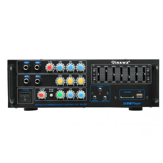 KA-639 Professional Home Audio 1200 Watt Stereo Power Amplifier Support USB SD Card KA-639 Professional Home Audio 1200 Watt Stereo Power Amplifier Support USB SD Card