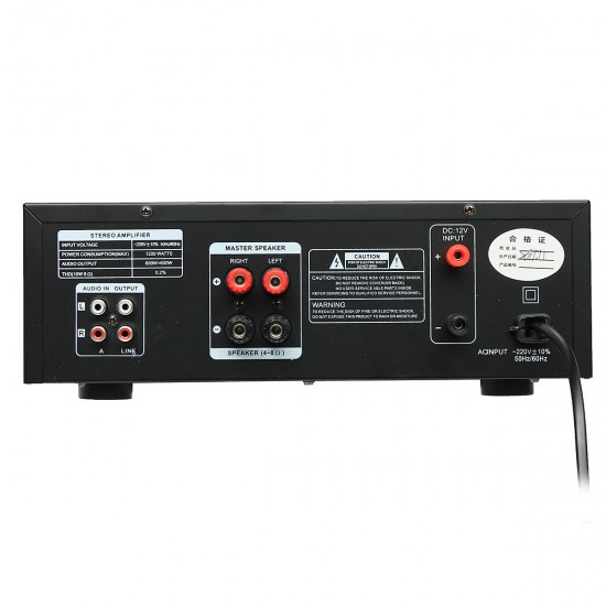 KA-639 Professional Home Audio 1200 Watt Stereo Power Amplifier Support USB SD Card