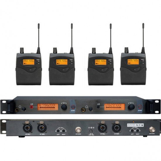 SR2050 In Ear Wireless Stage Monitor System 2 Channel 4 Bodypack Karaoke Microphone System