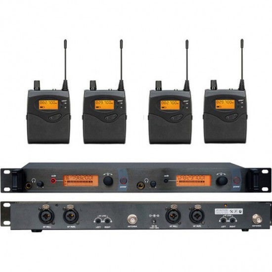 SR2050 In Ear Wireless Stage Monitor System 2 Channel 4 Bodypack Karaoke Microphone System SR2050 In Ear Wireless Stage Monitor System 2 Channel 4 Bodypack Karaoke Microphone System