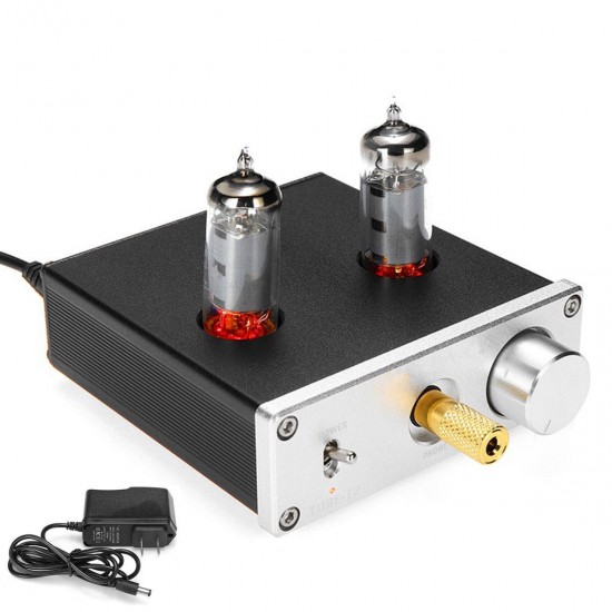 Stereo Audio Amplifier Buffer DC 12V 6K4 Vacuum Tube Headphone Earphone Amp