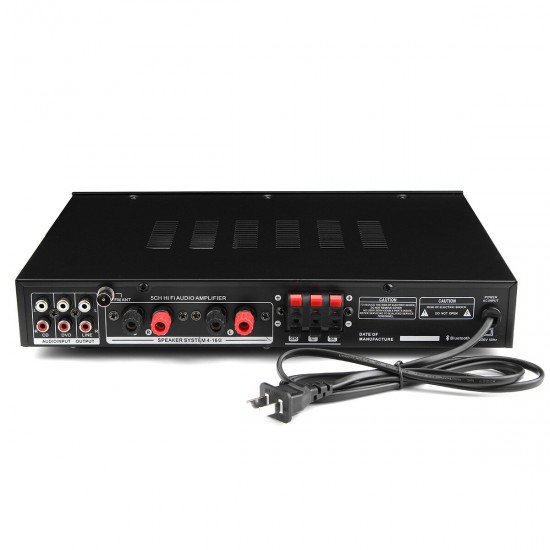 AV-298BT 220V 300W+300W+120W 5CH bluetooth 4.1 Stereo AV Surround Amplifier Karaoke Cinema