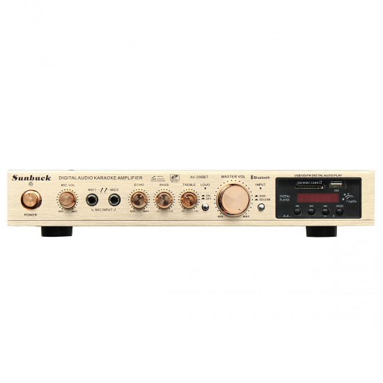 AV-298BT bluetooth 5 Channel FM 1200W 220V Amplifier with Remote Control Support SD MMC USB AV-298BT bluetooth 5 Channel FM 1200W 220V Amplifier with Remote Control Support SD MMC USB
