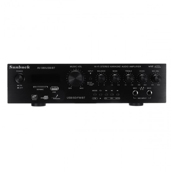 AV-580USB/BT 220V 920W 5CH buetooth Stereo Amplifier LED Support USB Disk SD Mp3 Player Home