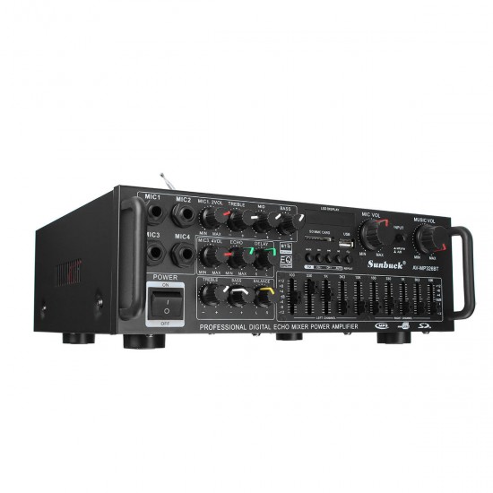 AV-MP326BT 220V 800W 4 ohm 2CH EQ bluetooth Stereo Amplifier Support USB Disk SD Card AV-MP326BT 220V 800W 4 ohm 2CH EQ bluetooth Stereo Amplifier Support USB Disk SD Card