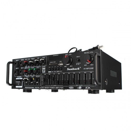 AV-MP326BT 220V 800W 4 ohm 2CH EQ bluetooth Stereo Amplifier Support USB Disk SD Card AV-MP326BT 220V 800W 4 ohm 2CH EQ bluetooth Stereo Amplifier Support USB Disk SD Card