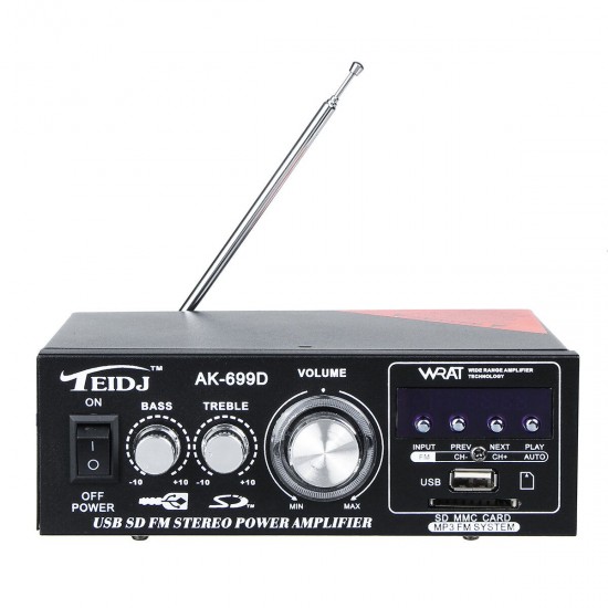 AK-699D 220V Mini Card Stereo Speaker Power Amplifier Small Power Amplifier