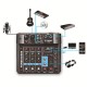 PA4 4 Channel Audio Mixer Mixing Console with Built-in 2x100W Amplifier for DJ KTV Karaoke Stage