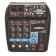 A4 4 Channel bluetooth 4.0 Audio Mixer Mixing Console Sound Card 48V Phantom Power A4 4 Channel bluetooth 4.0 Audio Mixer Mixing Console Sound Card 48V Phantom Power